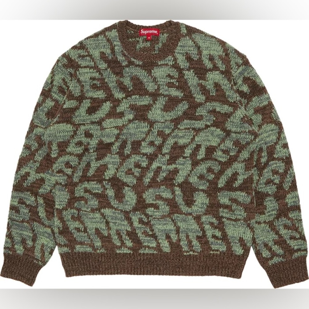 2023 Supreme Stacked Sweater 'Brown' XL